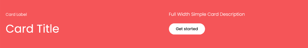 Full Width Simple Card
