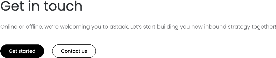 Text Section with Buttons